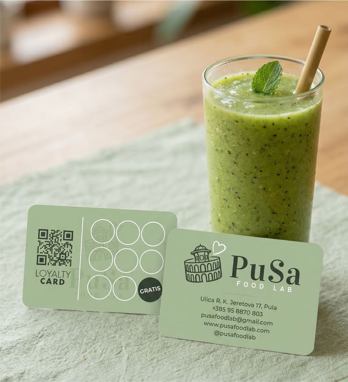 PuSa Food Lab logo dizajn