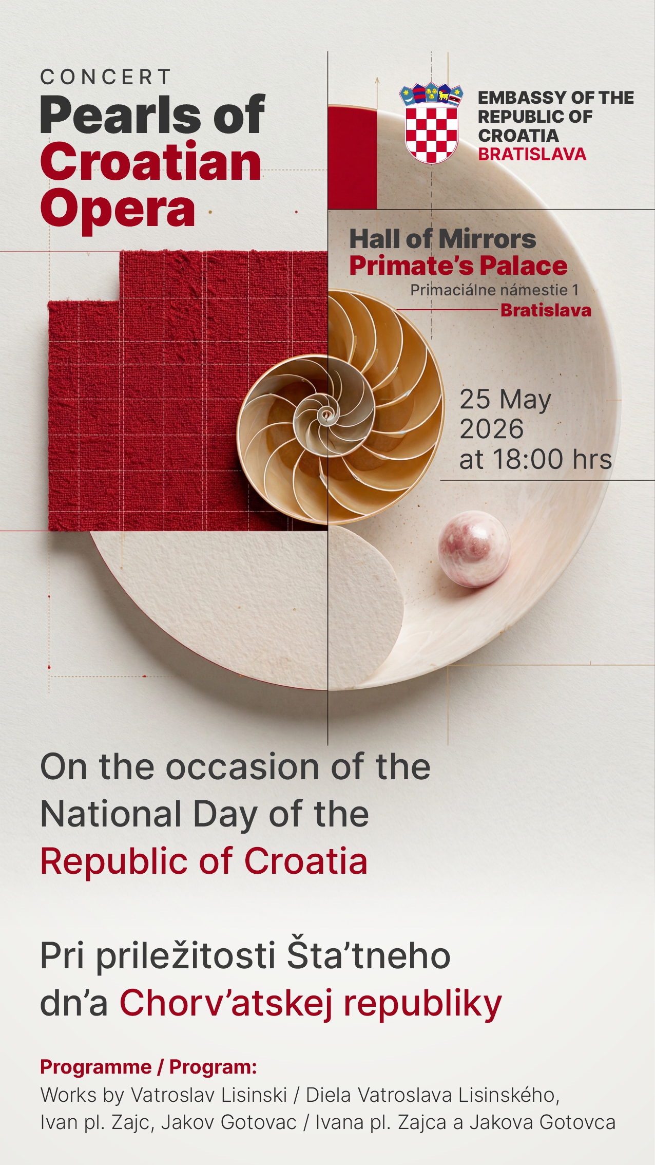 Pearls of Croatian Opera - Bratislava 2026 design